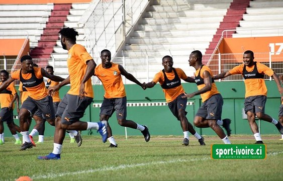 2e seance d'entraînement des eléphants de Côte d'Ivoire