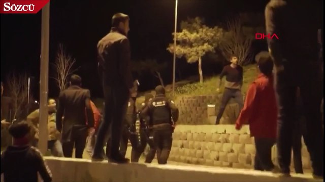 Silivri'de hareketli anlar... Bıçaklı kişiye biber gazlı müdahale