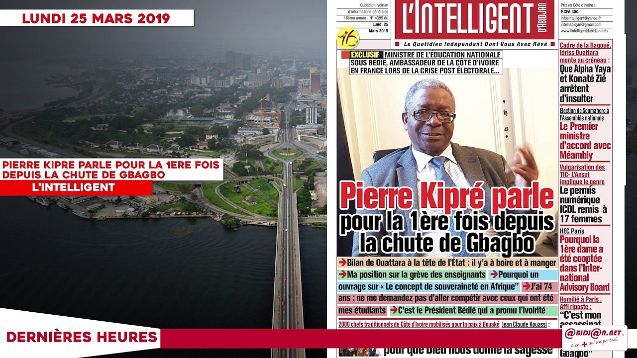 Le Titrologue du 25 mars 2019: Gbagbo, un danger pour la réconciliation nationale?