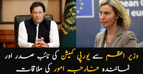 PM Imran meet EU vice president in Prime Minister office
