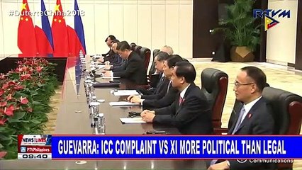 Guevarra: ICC complaint vs Xi more political than legal