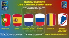 RUGBY EUROPE U20 CHAMPIONSHIP 2019 - COIMBRA - 31 MARCH => 6 APRIL 2019