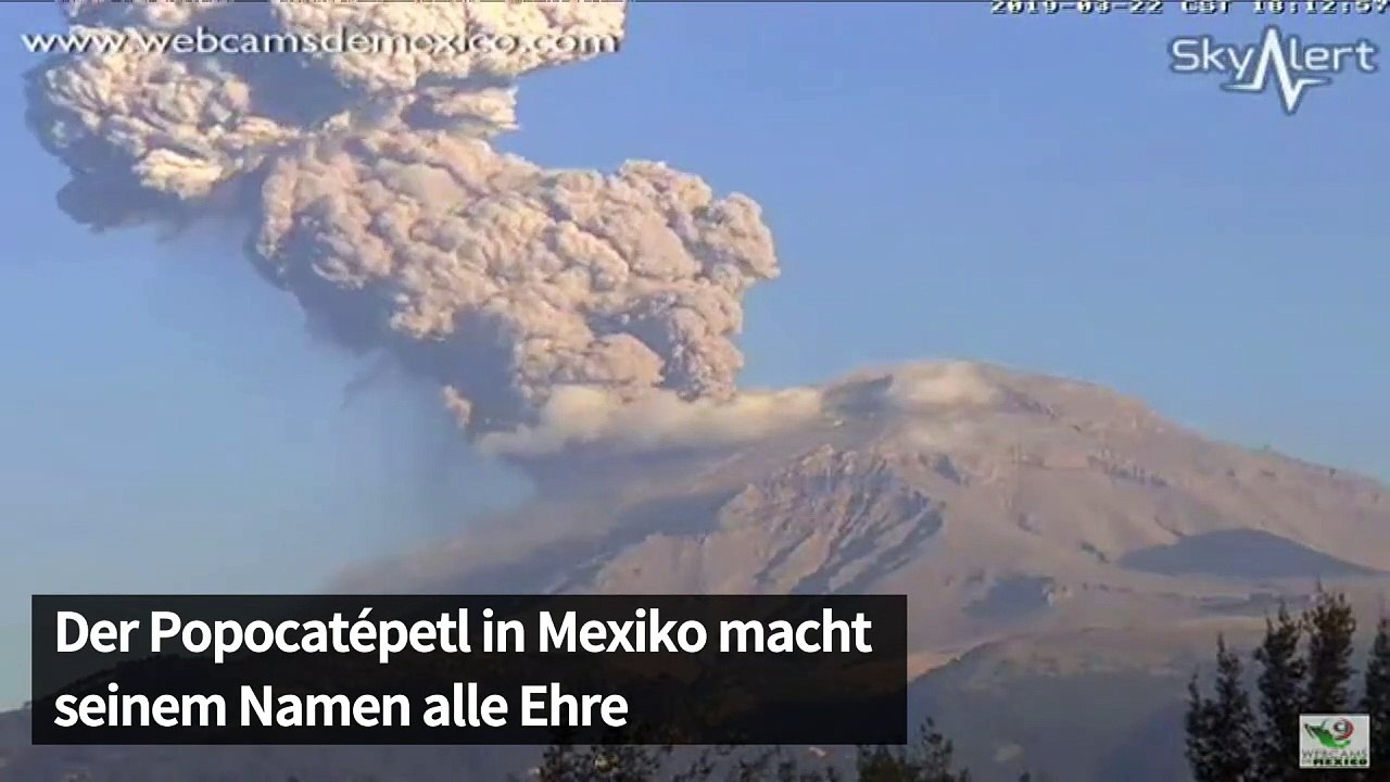 Popcatepetl spuckt wieder Asche