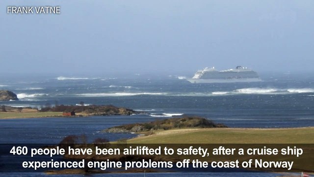 Stricken liner sails for port after hundreds airlifted to safety