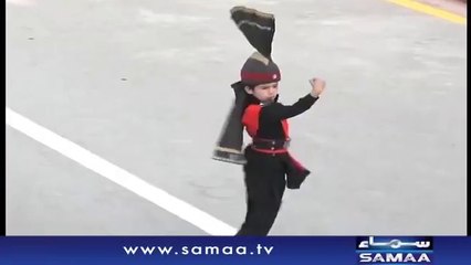 Child participates in flag-lowering ceremony at Wagah border | 23 March 2019