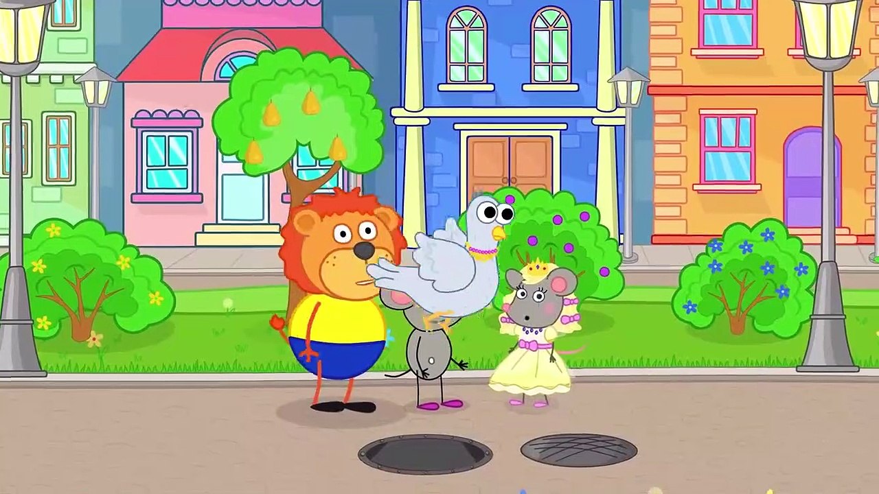 Lion de la Famille – dessin animé pour les Enfants de Rat dans la tanière de la Sorcière Maléfique