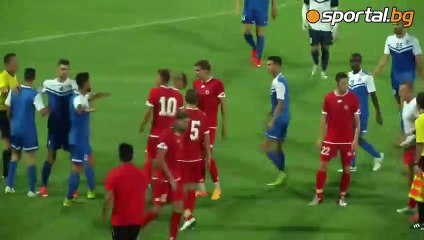 طرد فريق كرة القدم الإسرائيلي من الملعب على يد الجمهور البلغاري