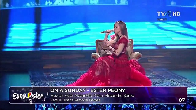 Ester Peony - On A Sunday - Eurovision 2019 Final Romania