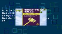 R.E.A.D Robert's Rules QuickStart Guide: The Simplified Beginner's Guide to Robert's Rules of