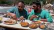 Rocky, Mayur enjoy dhaba lunch on the banks of the Beas river