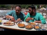 Rocky, Mayur enjoy dhaba lunch on the banks of the Beas river