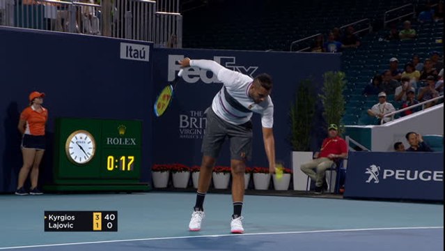 Miami - Service à la cuillère : Kyrgios a remis le couvert !