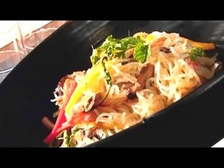 Watch recipe: Mushroom and Glass Noodle Salad