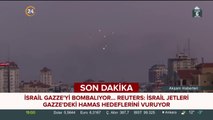 Gazze'ye İsrail saldırısı: İsrail jetleri Gazze'yi bombaladı