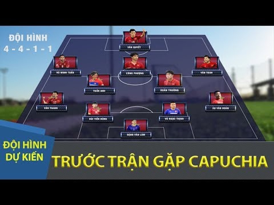 ĐỘI TUYỂN VIỆT NAM SẼ ĐÁ VỚI ĐỘI HÌNH NÀO TRƯỚC ĐỘI TUYỂN CAMPUCHIA