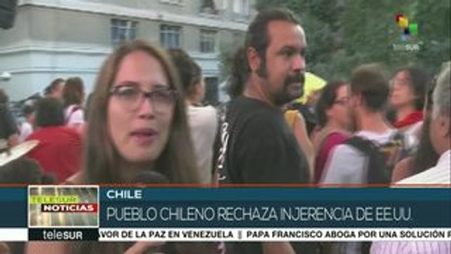 Chilenos se movilizan a favor de Venezuela y contra los injerencismos