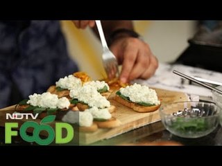 Watch recipe: Chenna Bruschetta with Orange Marmalade Chutney