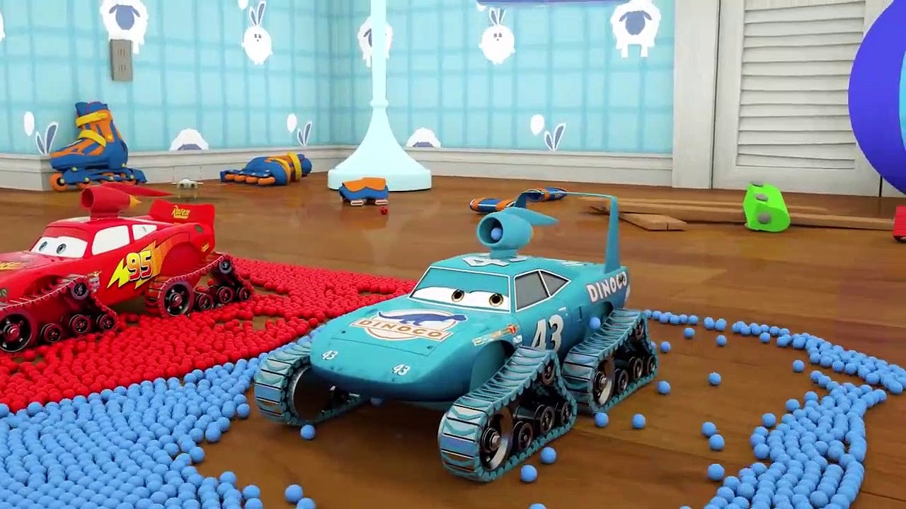 Apprendre les Couleurs Monstre Mcqueen Véhicule de Construction et de Boules Magiques pour les Enfants les Enfants