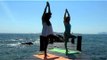 Ambika Anand does yoga by the sea