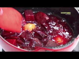 Red Poha And Buckwheat Chilla With Beetroot Ketchup