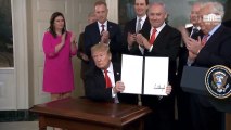 Trump firma el decreto en el que reconoce la soberanía israelí en los Altos del Golán
