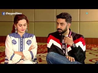 Скачать видео: Interview with Abhishek Bachchan, Vicky Kaushal and Taapsee Pannu. Manmarziyan with Puja Talwar