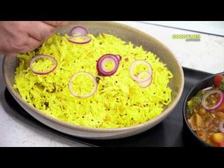 Lime Rice  With Chana And Kale Masala