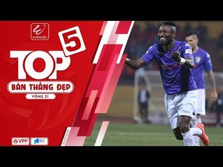 Hoàng Vũ Samson dứt điểm tinh tế dẫn đầu top 5 bàn thắng vòng 21 V.League 2018 | VPF Media