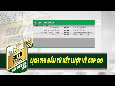 Lịch thi đấu lượt về cúp Quốc Gia 2018 | Hà Nội quyết trả món nợ trước HAGL tại Hàng Đẫy | VPF Media