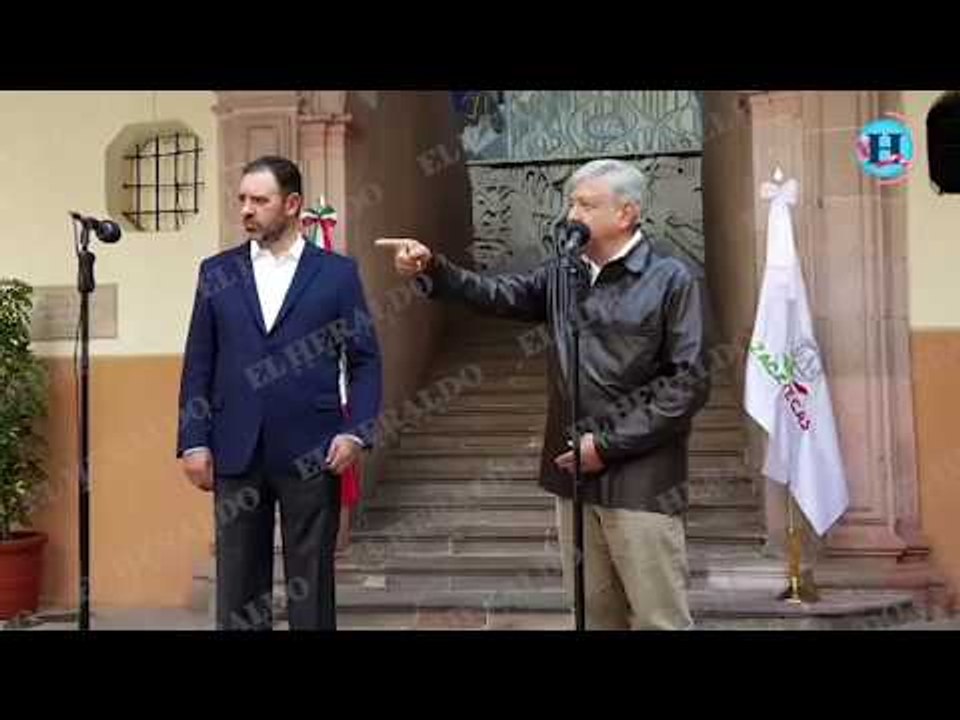 Conferencia de prensa de Andrés Manuel López Obrador y el gobernador de Zacatecas, Alejandro Tello