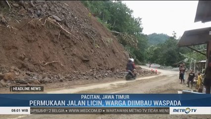Sebagian Jalur Pacitan-Ponorogo Tertutup Material Longsor
