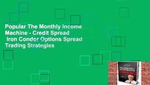 Popular The Monthly Income Machine - Credit Spread   Iron Condor Options Spread Trading Strategies