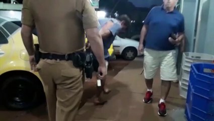 Após grande confusão em residência, homem é detido