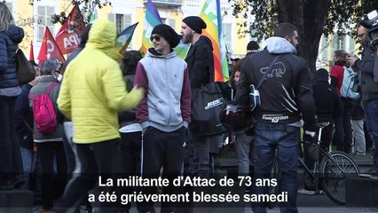 Manifestation en soutien à Geneviève Legay à Nice