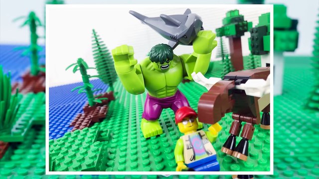 LEGO Hulk Shark Attack STOP MOTION LEGO Hulk Fishing Trip | LEGO Hulk | By LEGO Worlds