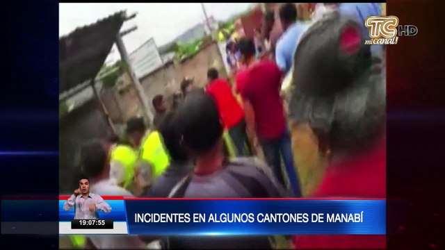 Incidentes en algunos cantones de Manabí