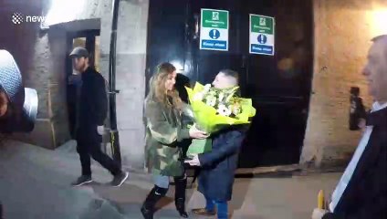 Louise Redknapp departs her first performance in 9 To 5 Musical