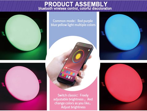 KEOU 2.4G wireless RGB Dimmable Frameless led panel light