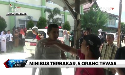 Minibus Terbakar di Jalan Lintas Sumatera, 5 Orang Tewas