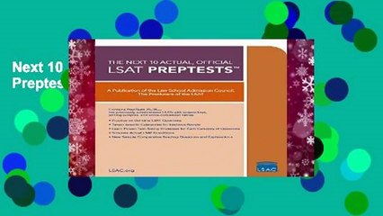 Next 10 Actual Official Lsat Preptests (LSAT Series)