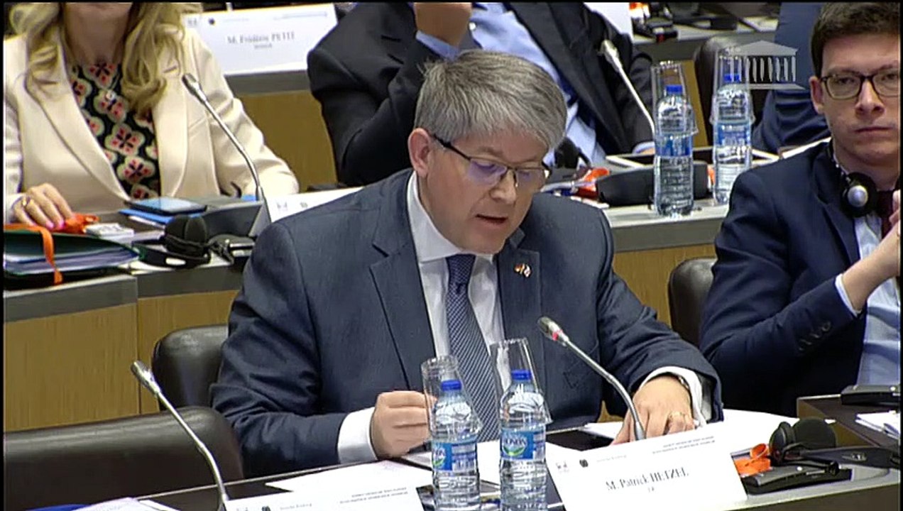 Assemblée parlementaire franco-allemande : Signature de l’accord parlementaire franco-allemand par M. Richard Ferrand, Président de l’Assemblée nationale, et M. Wolfgang Schäuble, Président du Bundestag allemand  - Lundi 25 mars 2019