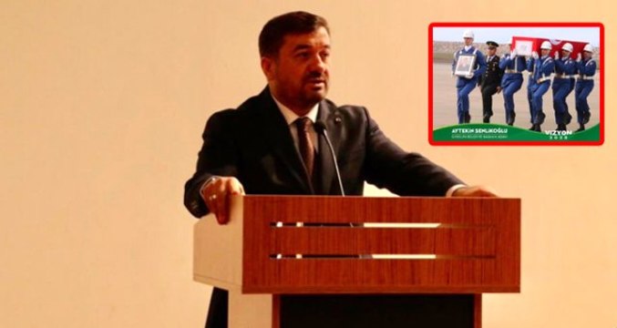 AK Parti Giresun Belediye Başkan Adayı, Şehit Cenazesini Seçim Afişinde Kullandı