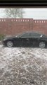 Tennis Ball-Sized Hail Pelts Down Car
