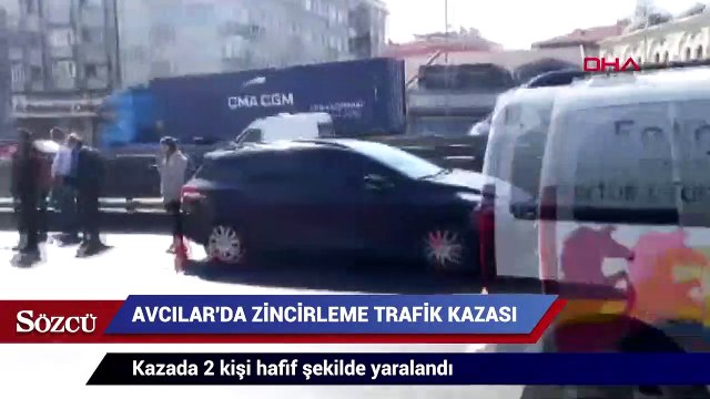 Avcılar'da zincirleme kaza! Yaralılar var