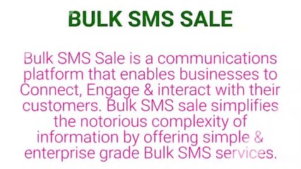 Bulk SMS Sale