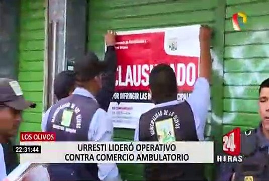 Los Olivos: Daniel Urresti lideró operativo contra comercio ambulatorio