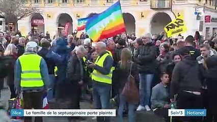 Nice : manifestation de soutien à la "gilet jaune" blessée samedi