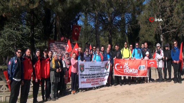 Bursalı dağcılar Çanakkale kahramanlarından Müstecip Onbaşı’yı andı