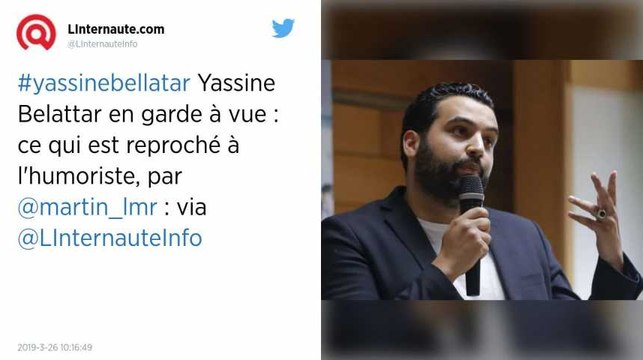 L’humoriste Yassine Belattar, soupçonné de menaces et harcèlement, en garde à vue à Paris.