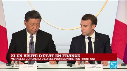 REPLAY - Réunion à l'Élysée : Emmanuel Macron s'exprime devant le président chinois Xi Jinping